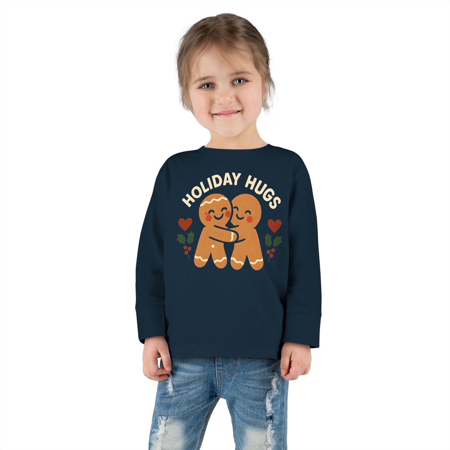 Holiday Hugs - Toddler Soft Long Sleeve T-Shirt