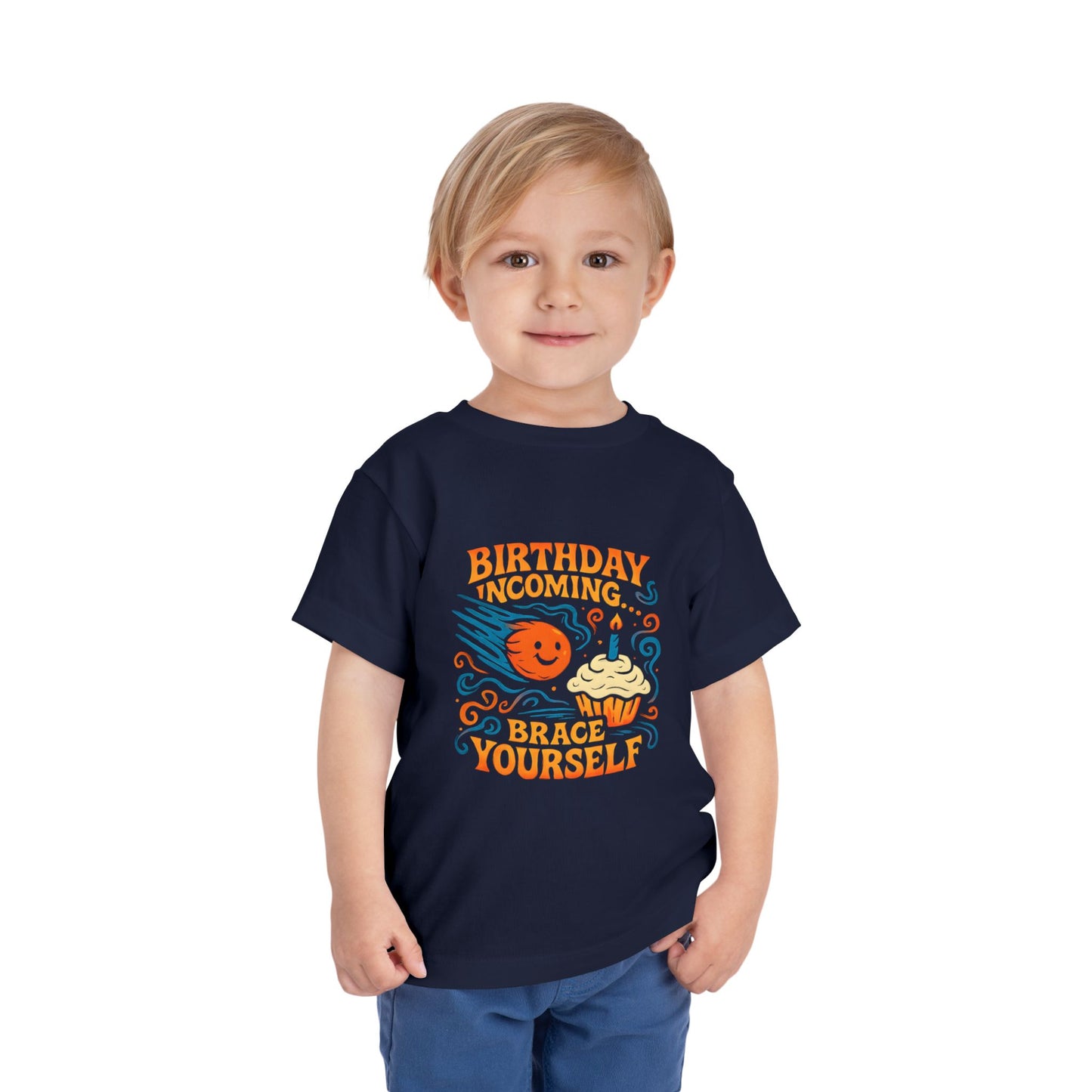 Birthday Incoming Brace Yourself – Toddler Soft Cotton T-Shirt