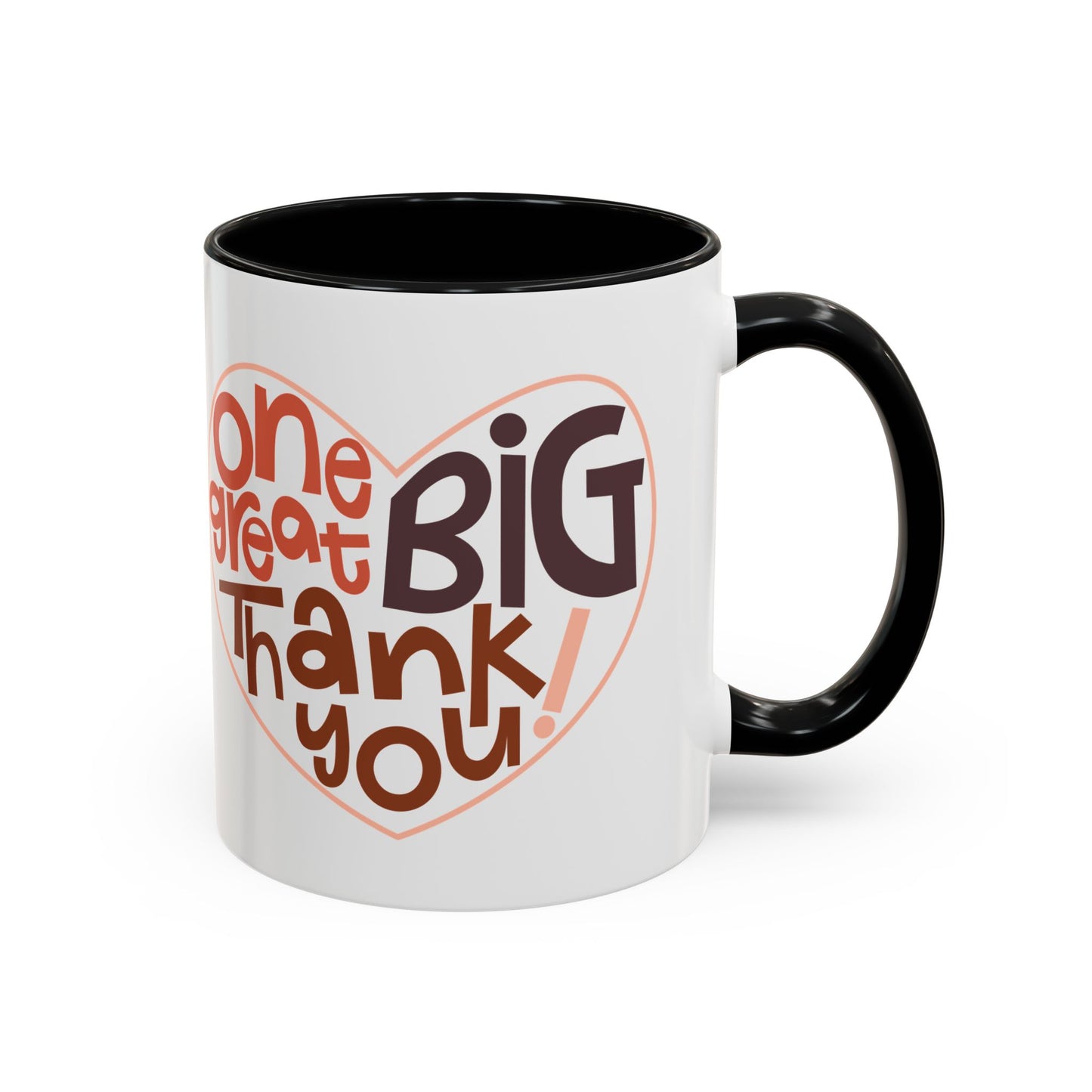 Thank You Accent Coffee Mug – One Great Big Thank You Design (11oz, 15oz)