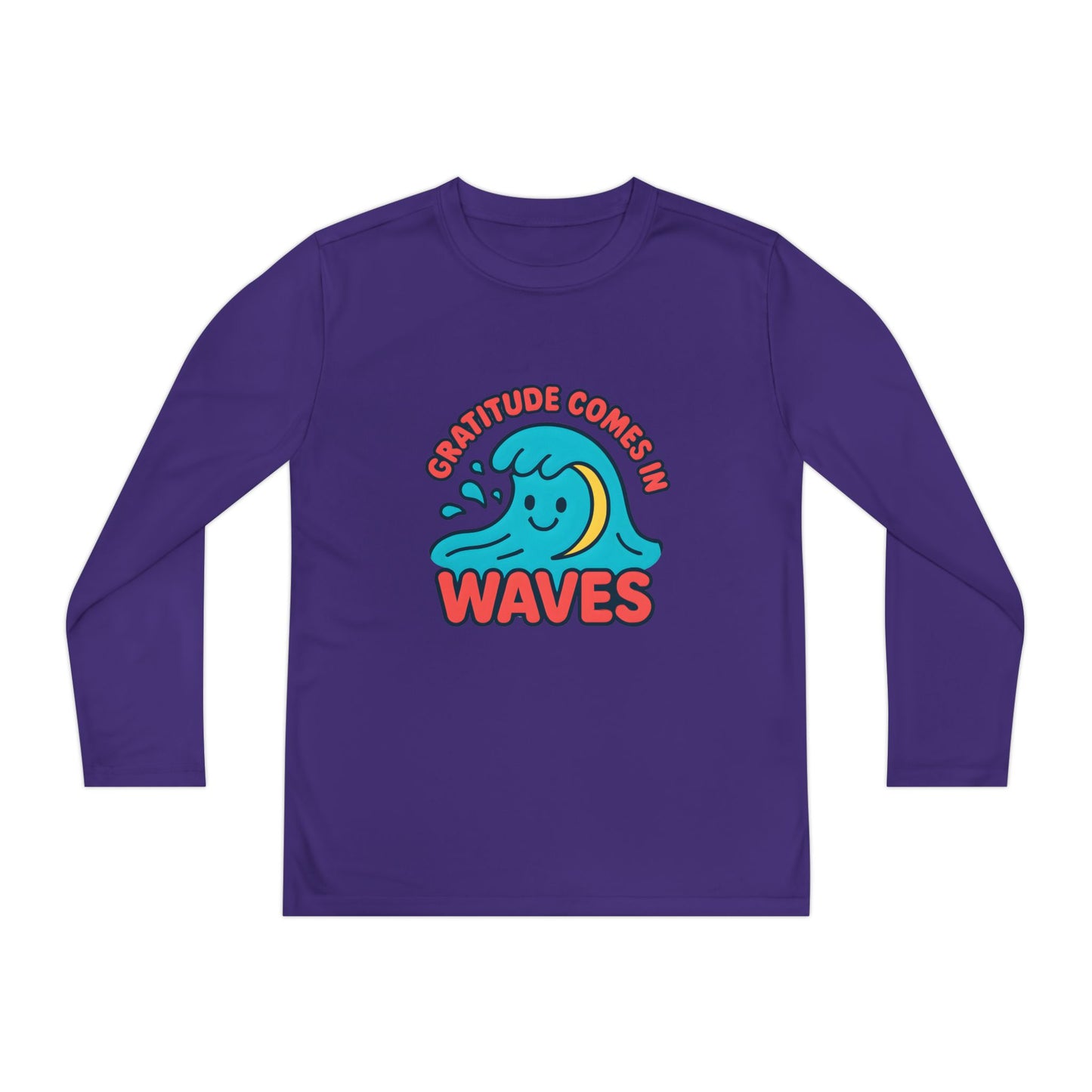 Gratitude Comes in Waves Youth Long Sleeve Tee