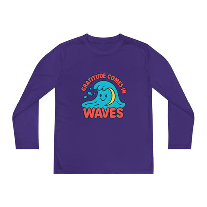 Gratitude Comes in Waves Youth Long Sleeve Tee