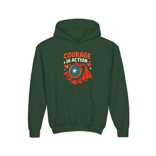 Youth Courage In Action Hooded sweatshirt