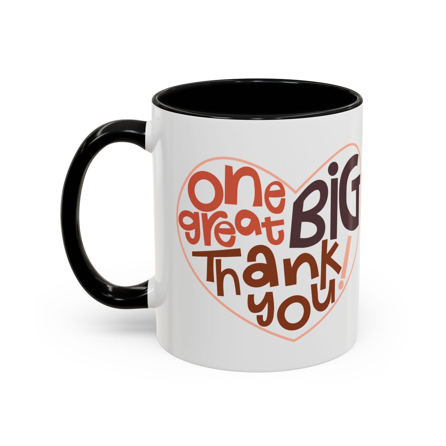 Thank You Accent Coffee Mug – One Great Big Thank You Design (11oz, 15oz)
