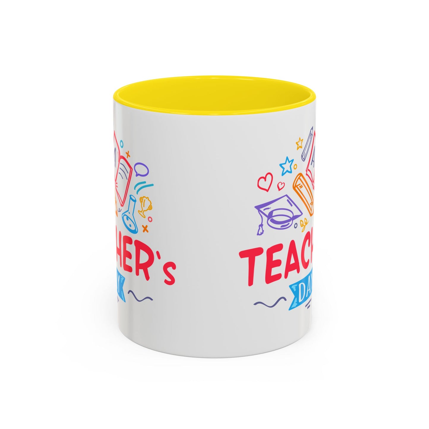Teacher's Day Accent Coffee Mug - Celebrate Educators with Colorful Designs