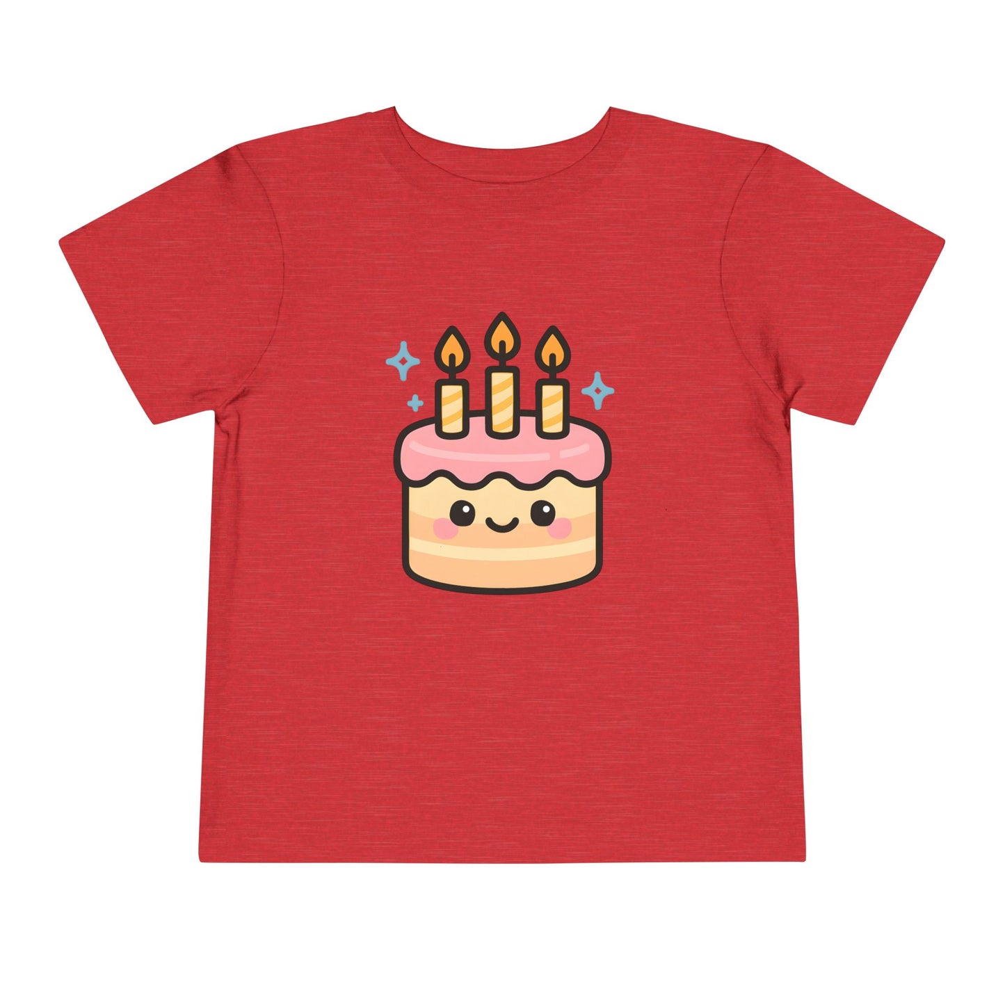 Cute Kawaii Birthday Cake – Toddler Soft Cotton T-Shirt