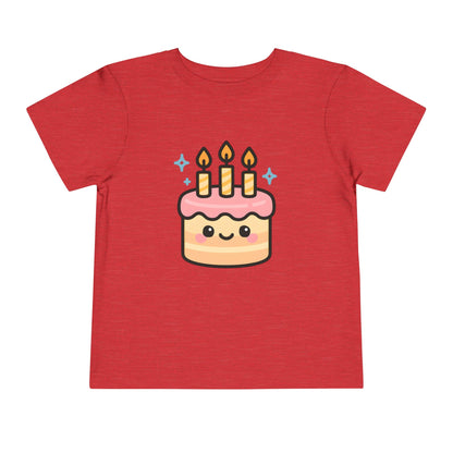 Cute Kawaii Birthday Cake – Toddler Soft Cotton T-Shirt