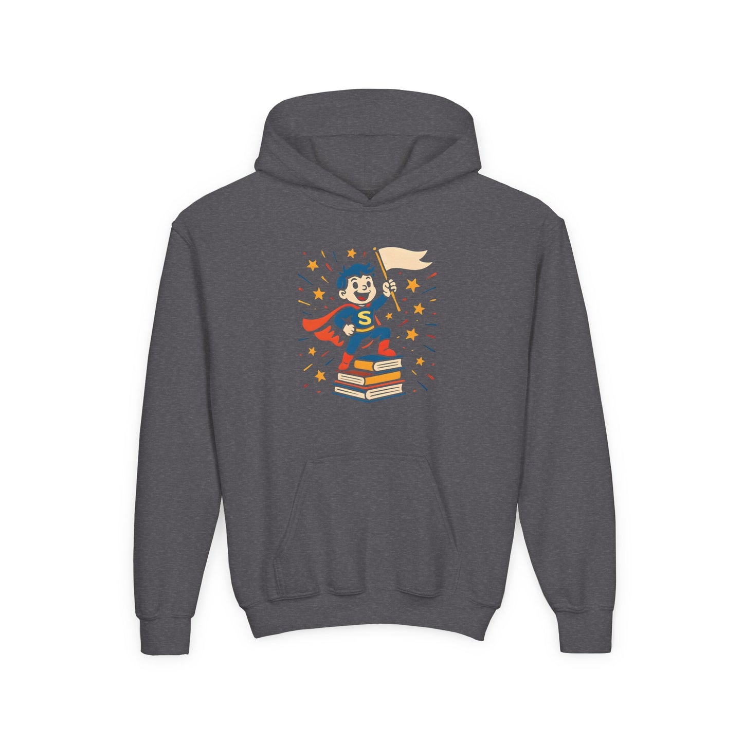 Youth Cute Bookworm Superhero Sweatshirt