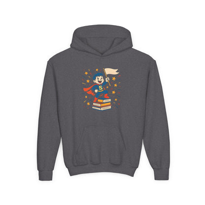 Youth Cute Bookworm Superhero Sweatshirt