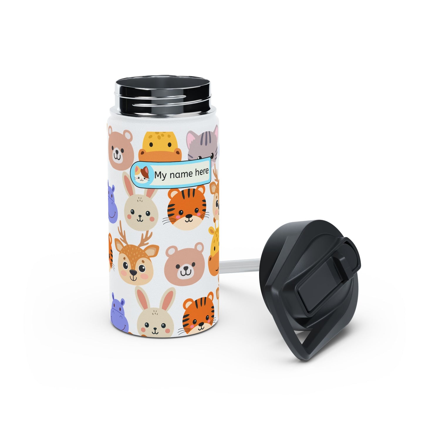 Personalized Animal Print Water Bottle