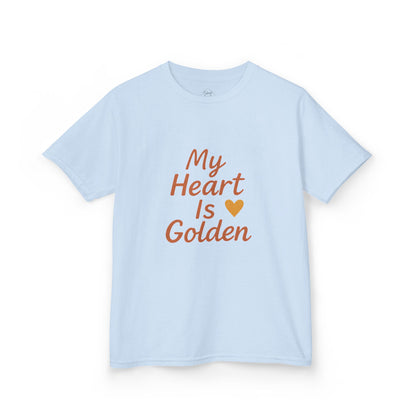 "My Heart Is Golden" – Kids Classic Cotton T-Shirt
