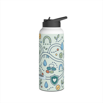 Floral Wellness - Stainless Steel Water Bottle