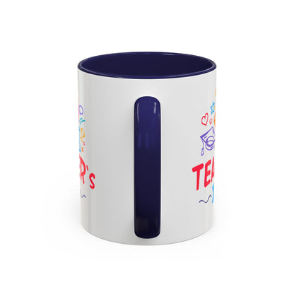 Teacher's Day Accent Coffee Mug - Celebrate Educators with Colorful Designs