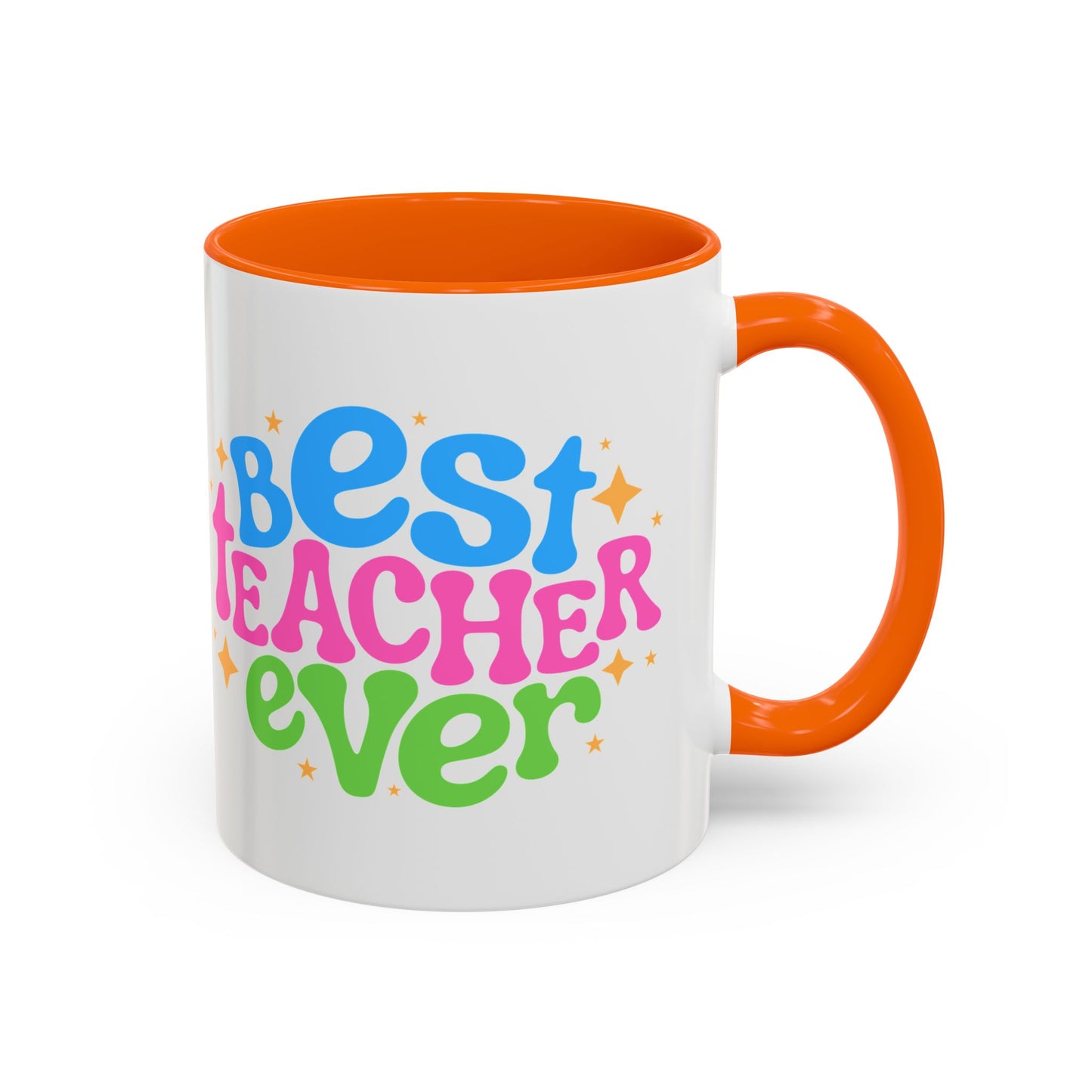 Best Teacher Ever Accent Coffee Mug - Perfect Gift for Educators | 11oz & 15oz