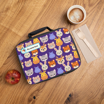 Personalized Animal Print Lunch Bag