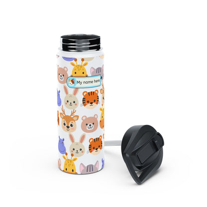 Personalized Animal Print Water Bottle