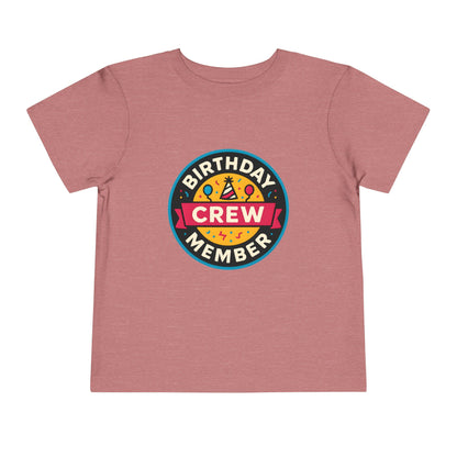 Birthday Crew Member – Toddler Soft Cotton T-Shirt