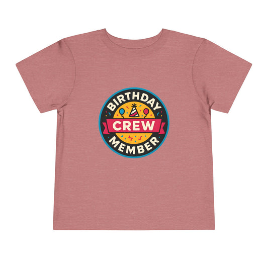 Birthday Crew Member – Toddler Soft Cotton T-Shirt
