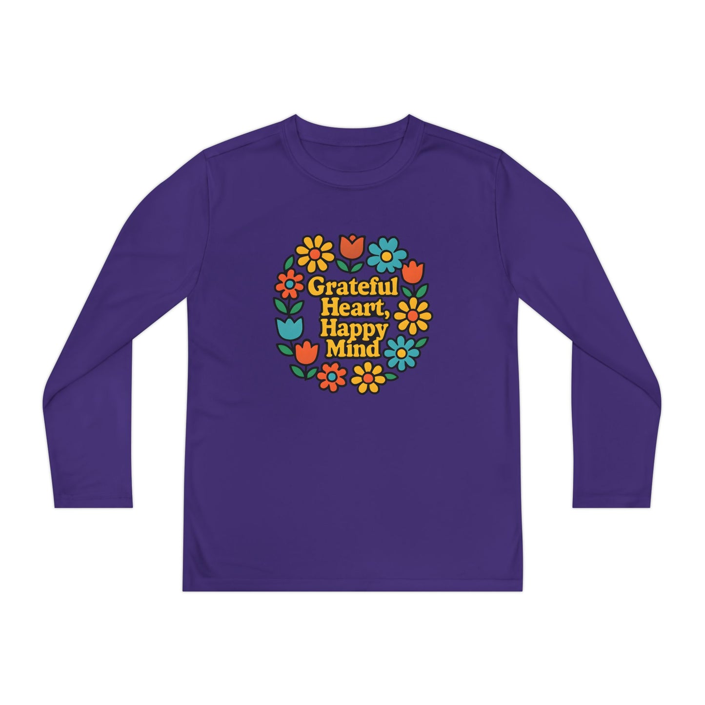 Grateful Heart Happy Mind Youth Long Sleeve Tee