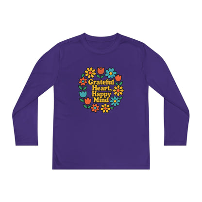 Grateful Heart Happy Mind Youth Long Sleeve Tee
