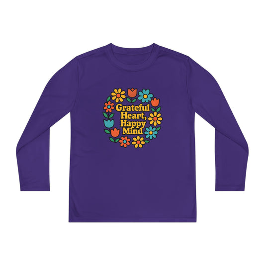 Grateful Heart Happy Mind Youth Long Sleeve Tee