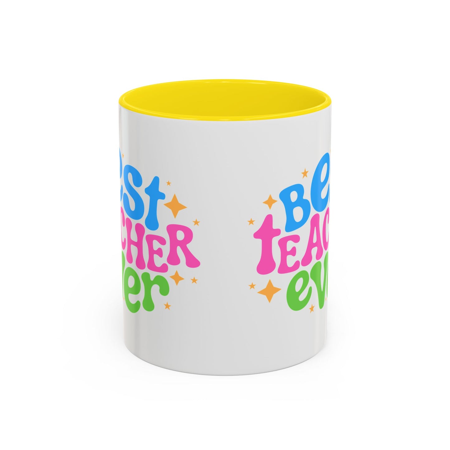 Best Teacher Ever Accent Coffee Mug - Perfect Gift for Educators | 11oz & 15oz