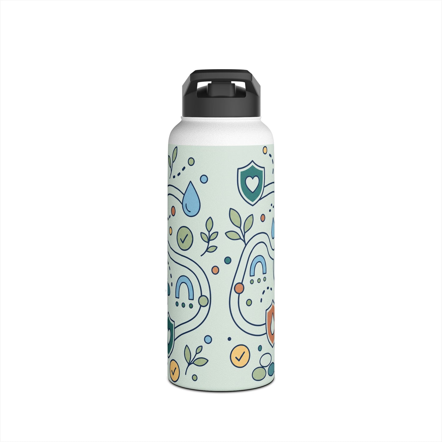 Floral Wellness - Stainless Steel Water Bottle