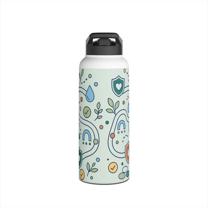 Floral Wellness - Stainless Steel Water Bottle