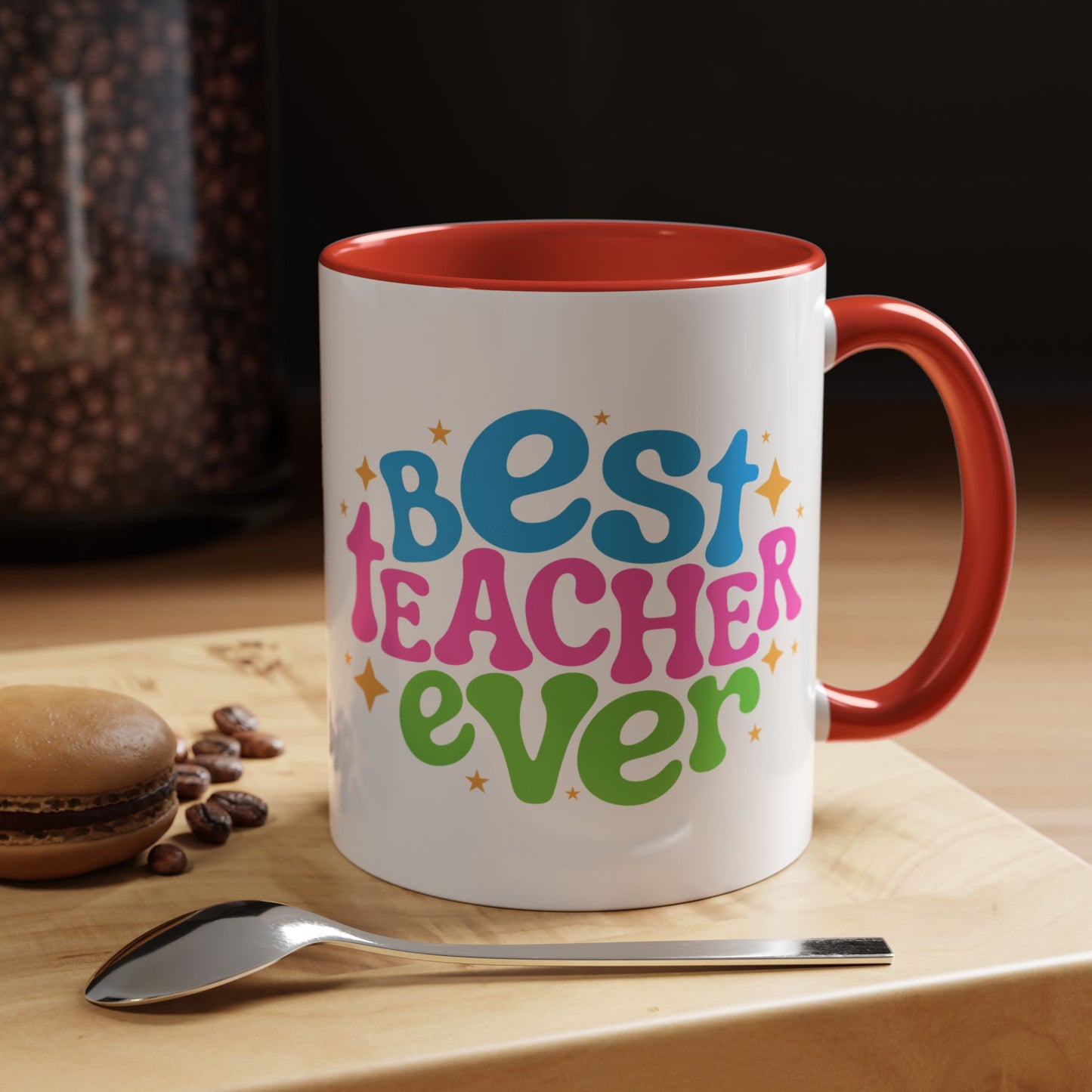 Best Teacher Ever Accent Coffee Mug - Perfect Gift for Educators | 11oz & 15oz