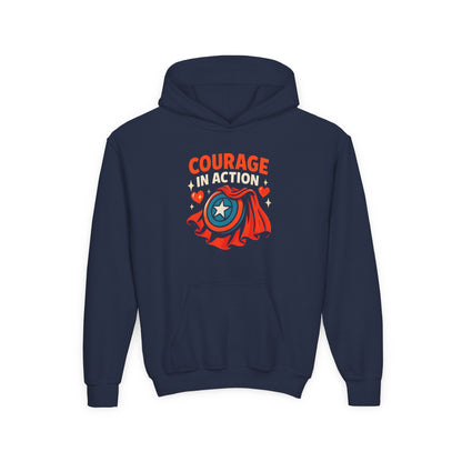 Youth Courage In Action Hooded sweatshirt