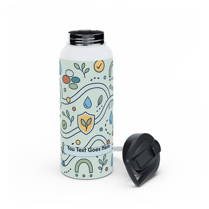 Floral Wellness - Stainless Steel Water Bottle