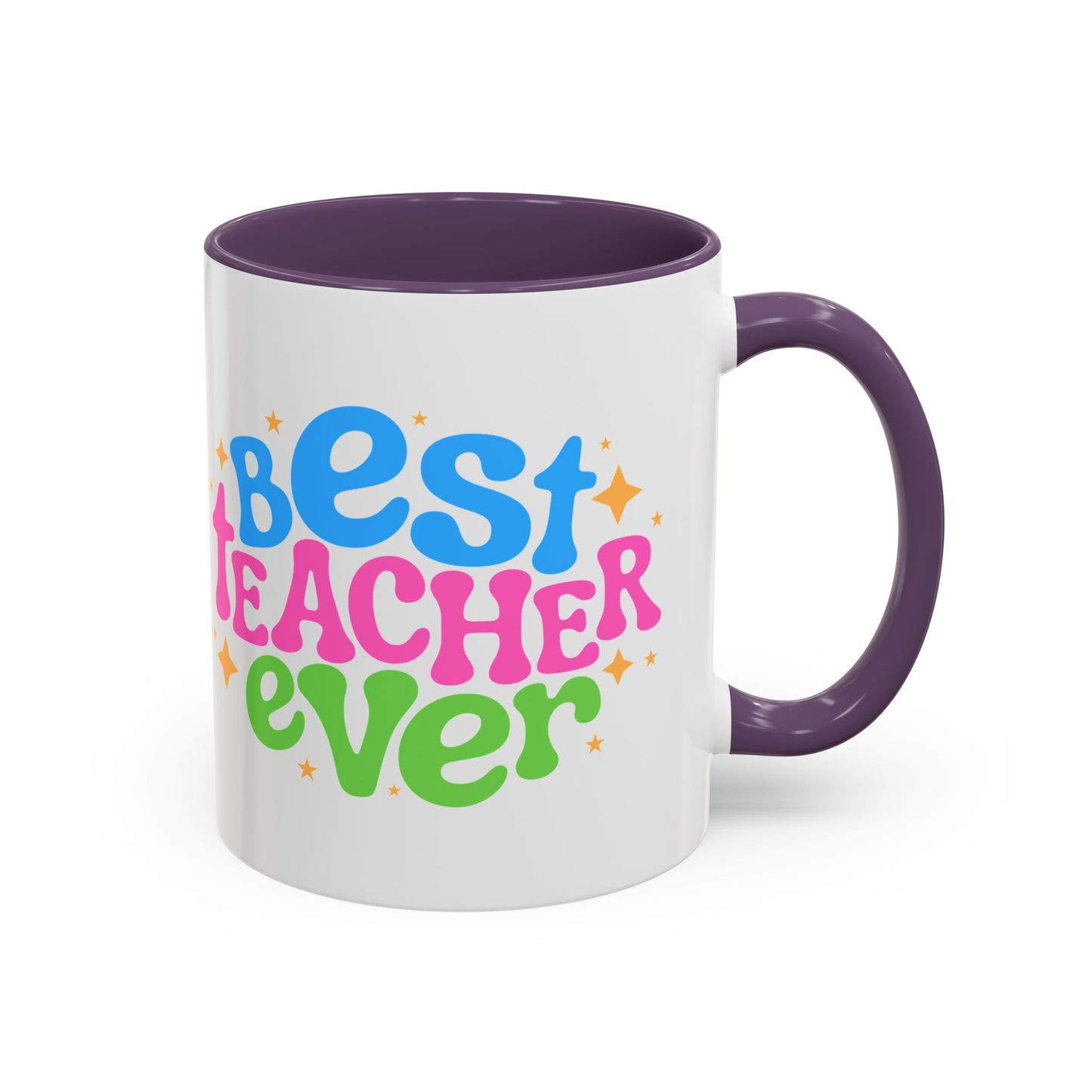 Best Teacher Ever Accent Coffee Mug - Perfect Gift for Educators | 11oz & 15oz