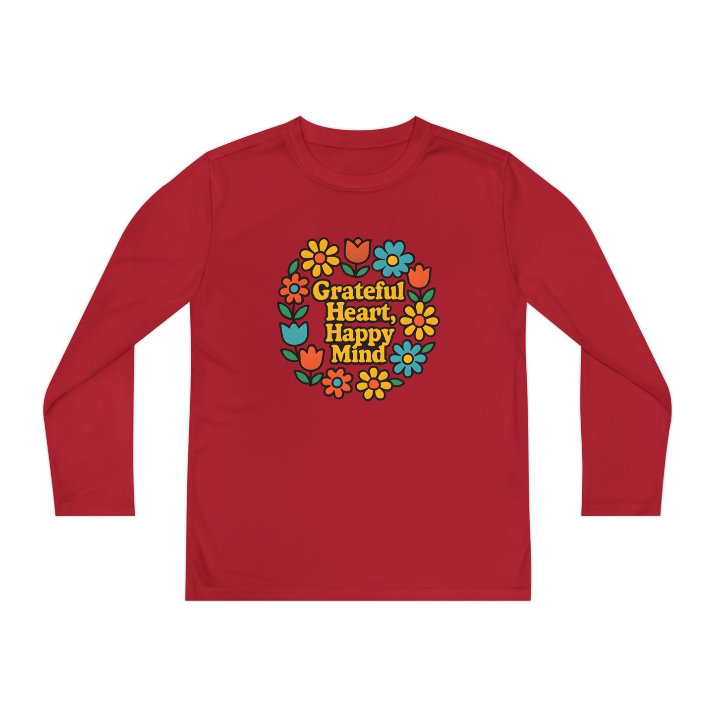 Grateful Heart Happy Mind Youth Long Sleeve Tee