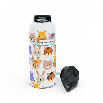 Personalized Animal Print Water Bottle