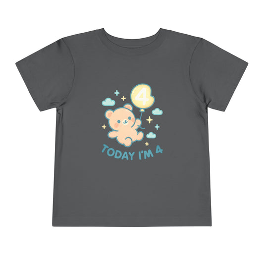 Today I'm 4 – Toddler Soft Cotton T-Shirt
