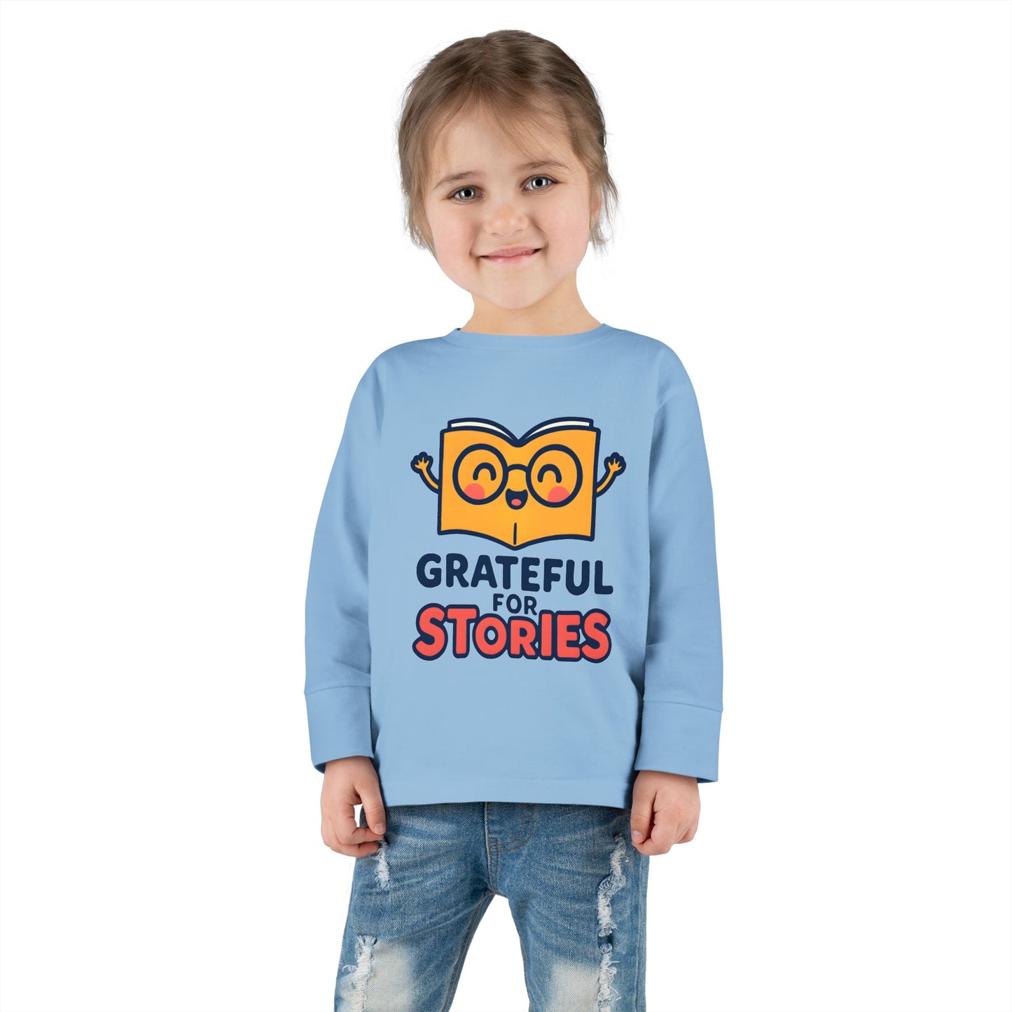Grateful for Stories Toddler Long Sleeve Tee