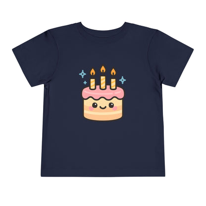 Cute Kawaii Birthday Cake – Toddler Soft Cotton T-Shirt