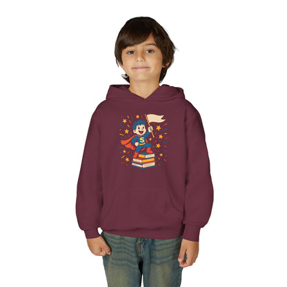 Youth Cute Bookworm Superhero Sweatshirt
