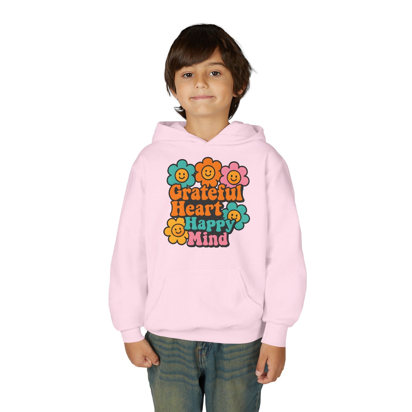 Grateful Heart, Happy Mind - Youth Hoodie