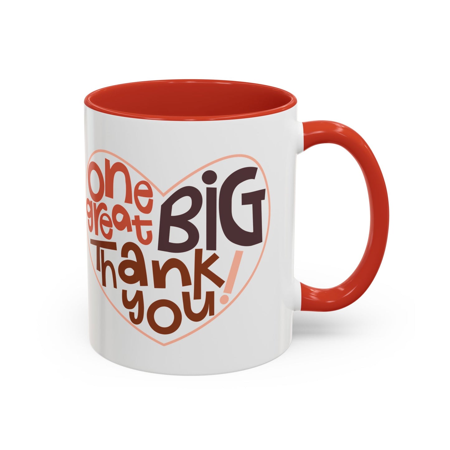 Thank You Accent Coffee Mug – One Great Big Thank You Design (11oz, 15oz)