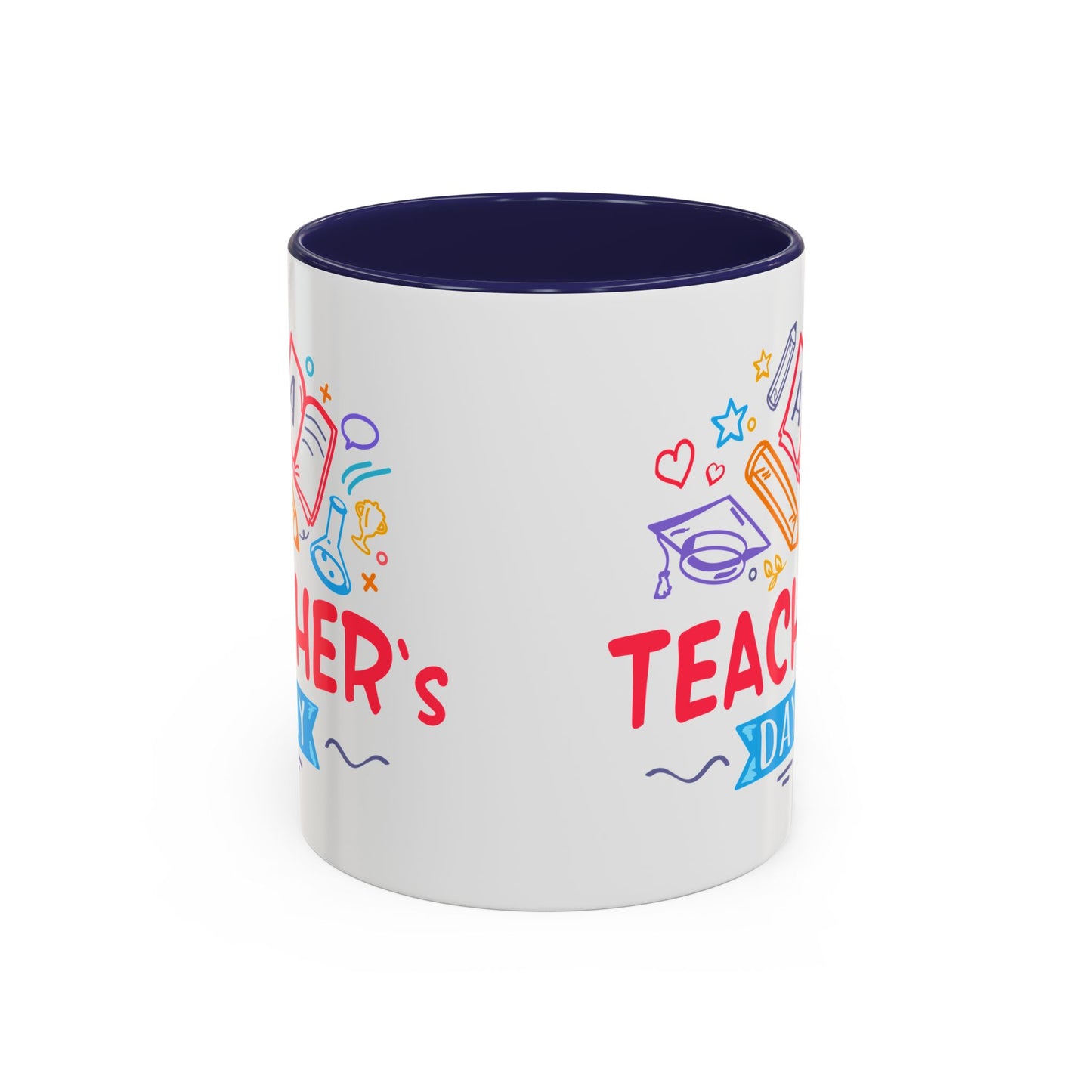 Teacher's Day Accent Coffee Mug - Celebrate Educators with Colorful Designs