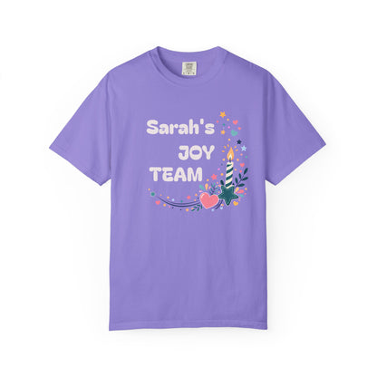 Joy Team – Personalized Adult Unisex Garment-Dyed T-Shirt