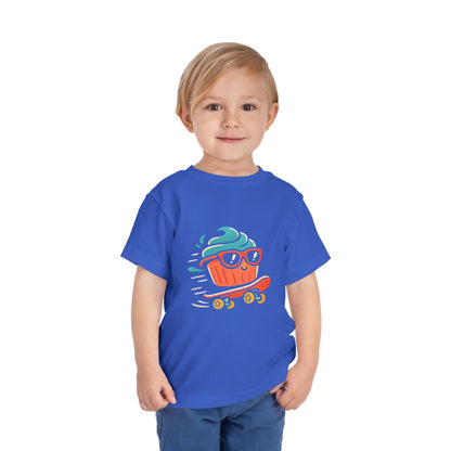 Cool Cupcake Skateboard – Toddler Soft Cotton T-Shirt
