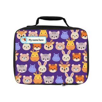 Personalized Animal Print Lunch Bag