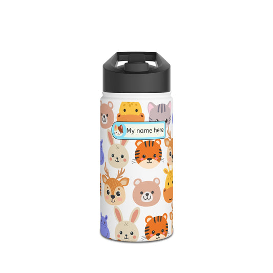 Personalized Animal Print Water Bottle