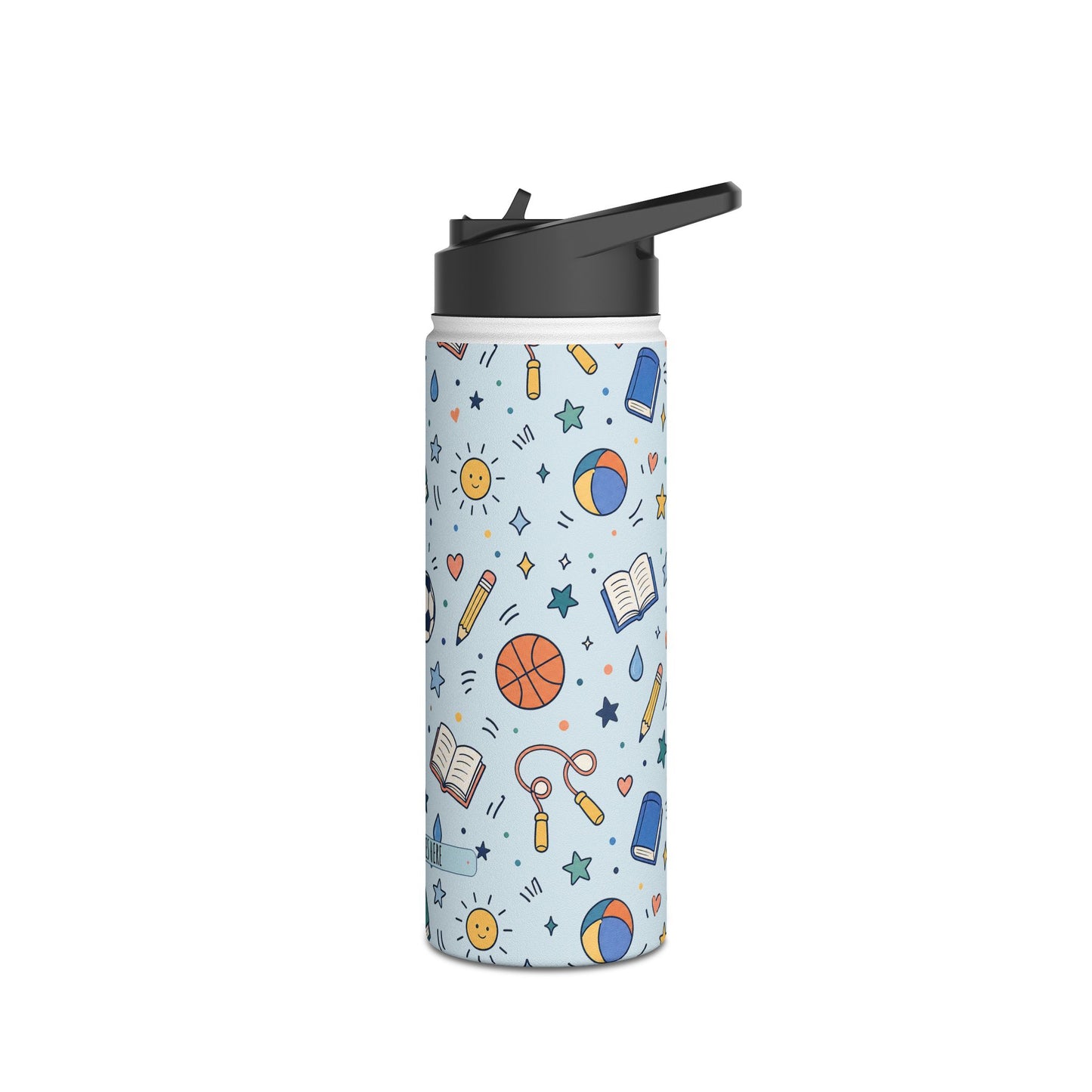 School Doodle - Stainless Steel Water Bottle