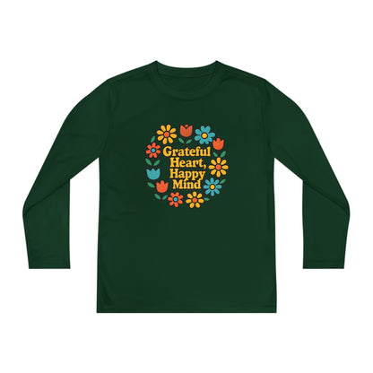Grateful Heart Happy Mind Youth Long Sleeve Tee