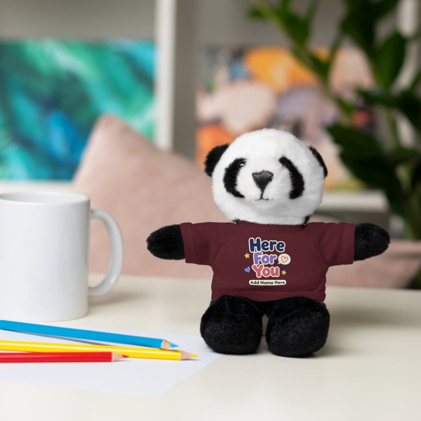 Here For You Plush Tiger — Personalized Tee Stuffed Animal