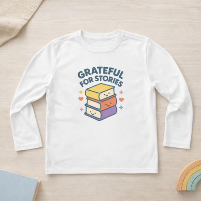 Grateful for Stories - Kids Active Long Sleeve T-Shirt