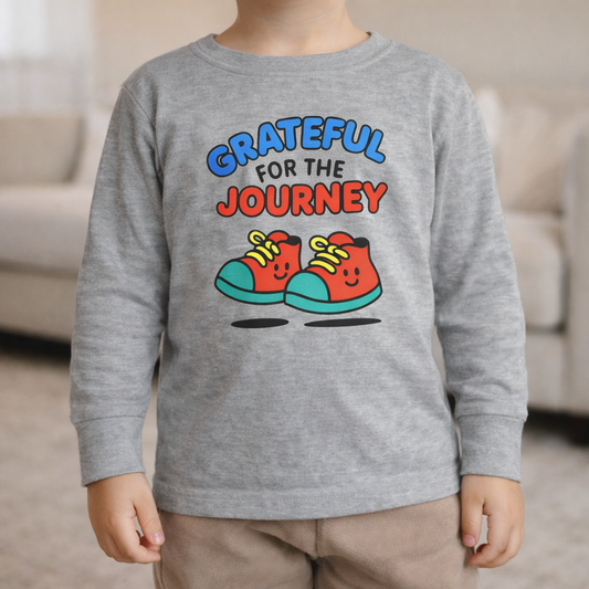 Grateful for the Journey - Toddler Soft Long Sleeve T-Shirt