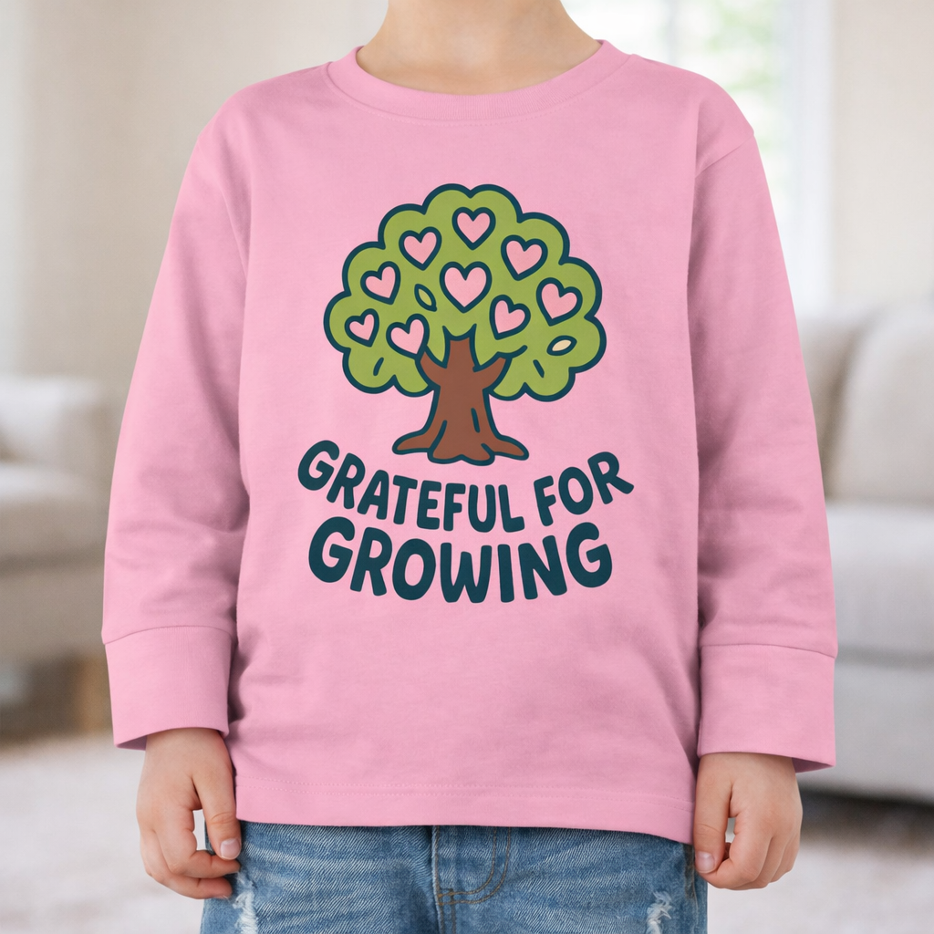 Grateful for Growing - Toddler Soft Long Sleeve T-Shirt